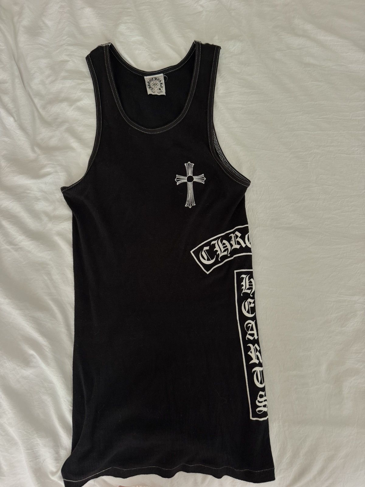 CHROME HEARTS タンクトップ Sサイズ ブラック FUCK YOU CHROME HEARTS
