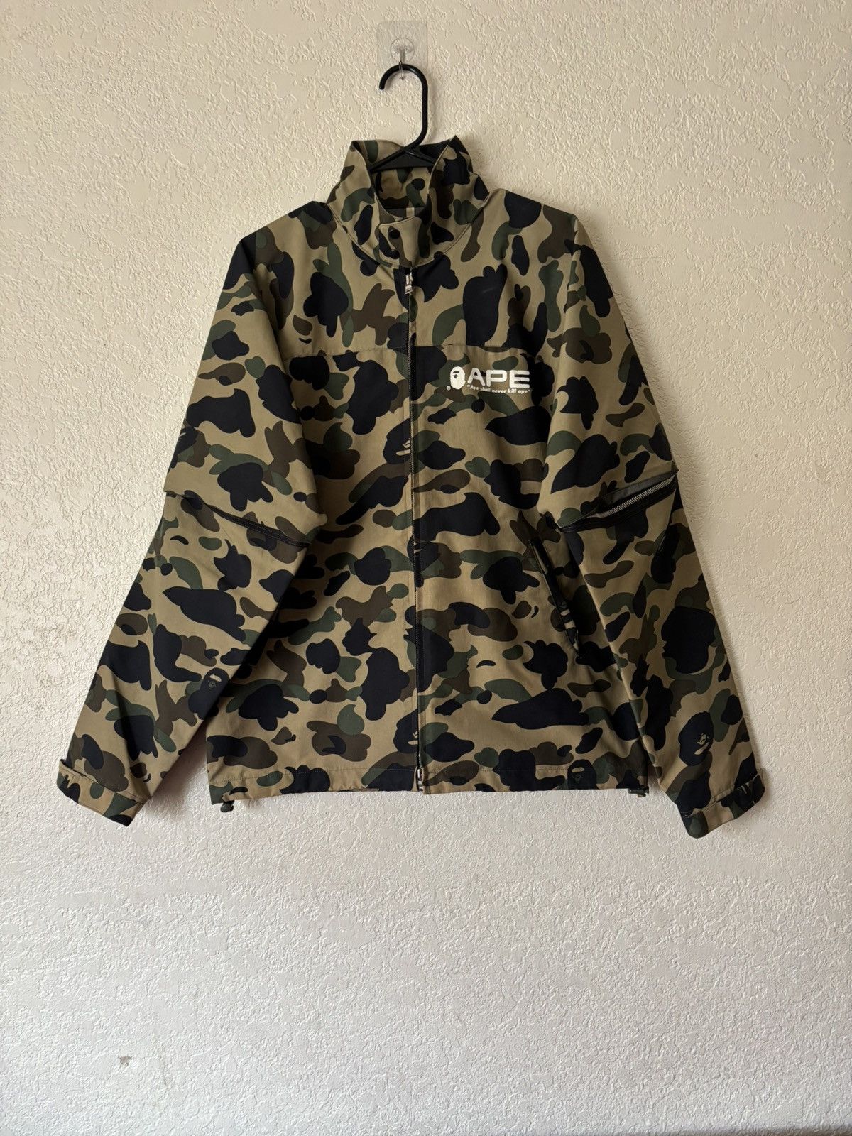 Bape Bape Camo Stripe Rain Jacket | Grailed