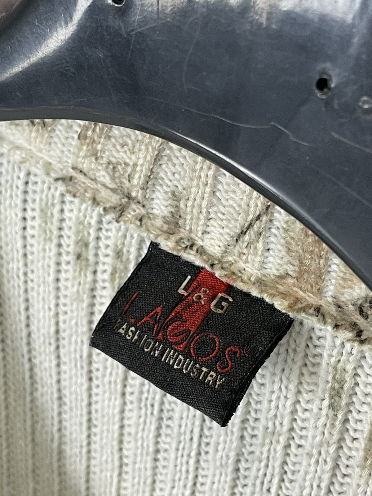 Vintage Y2K Vintage Knit Avant Garde Multi Logo Sweater Size US L / EU 52-54 / 3 - 8 Thumbnail