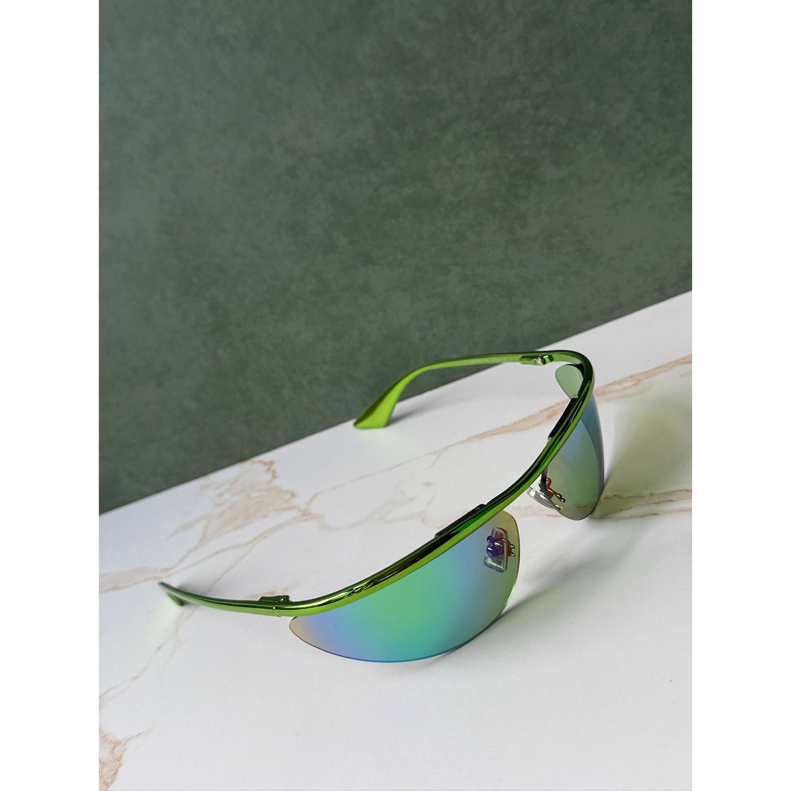 Bottega Veneta NEW Bottega Veneta BV1174S Green Mirror Mask Sunglasses Size ONE SIZE - 5 Thumbnail