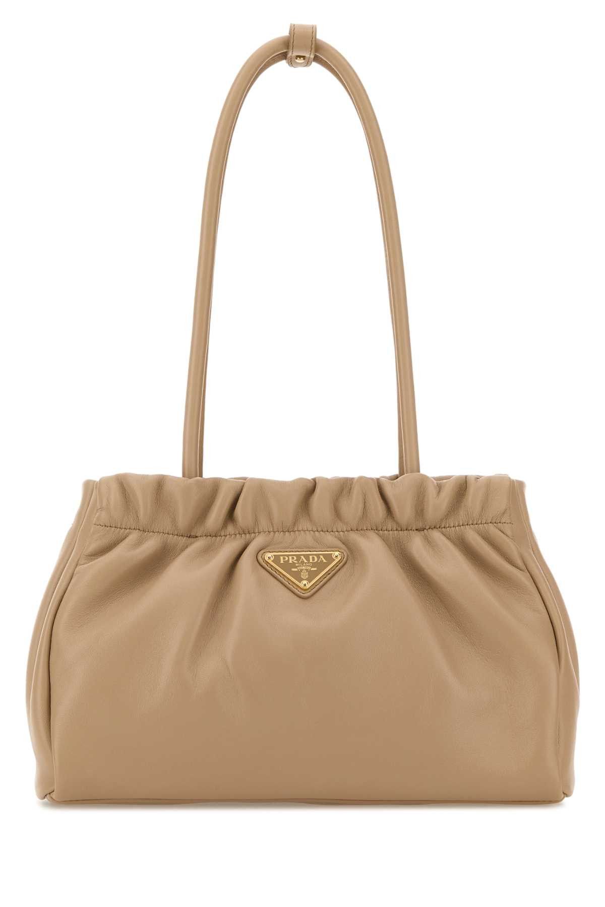 Prada Beige Nappa Leather Shoulder Bag Size ONE SIZE - 1 Thumbnail
