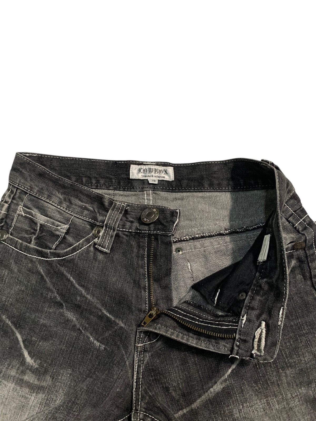 LOWBOX LOWBOX PUNK RUSTY CLAWMAX JAPANESE DISTRESSED DENIM Size US 30 / EU 46 - 14 Thumbnail