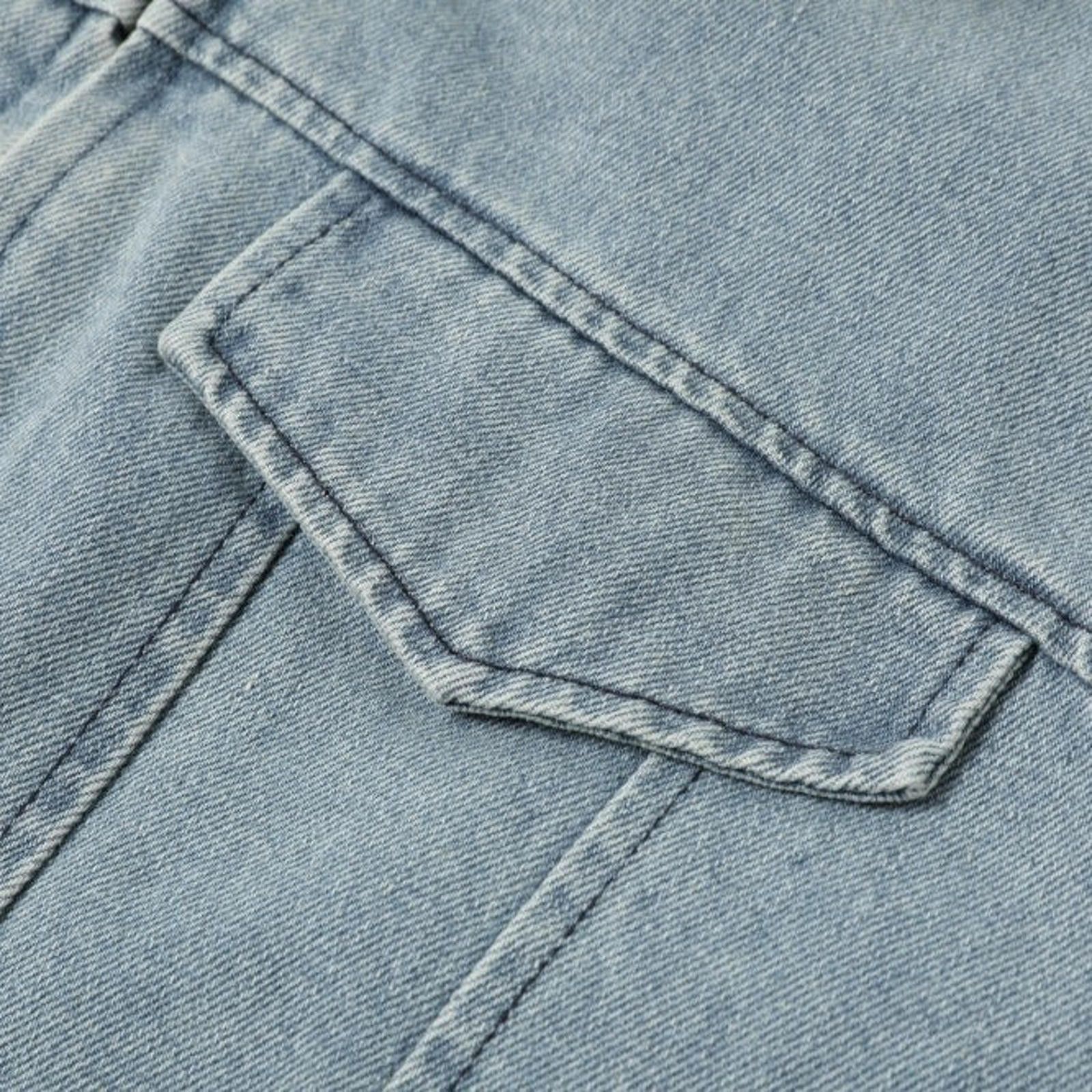 Vintage Light Blue Faux Fur Collar Denim Jacket, Relaxed Fit Size US M / EU 48-50 / 2 - 3 Thumbnail