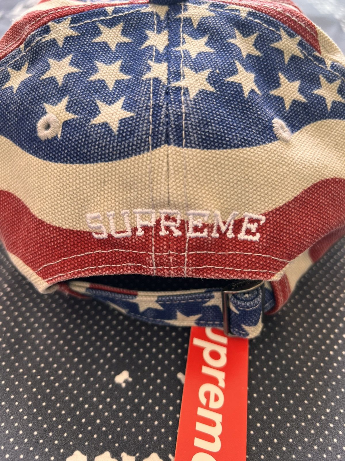Supreme Supreme Pigment Coated S Logo 6-Panel Cap USA Flag america Size ONE SIZE - 9 Thumbnail