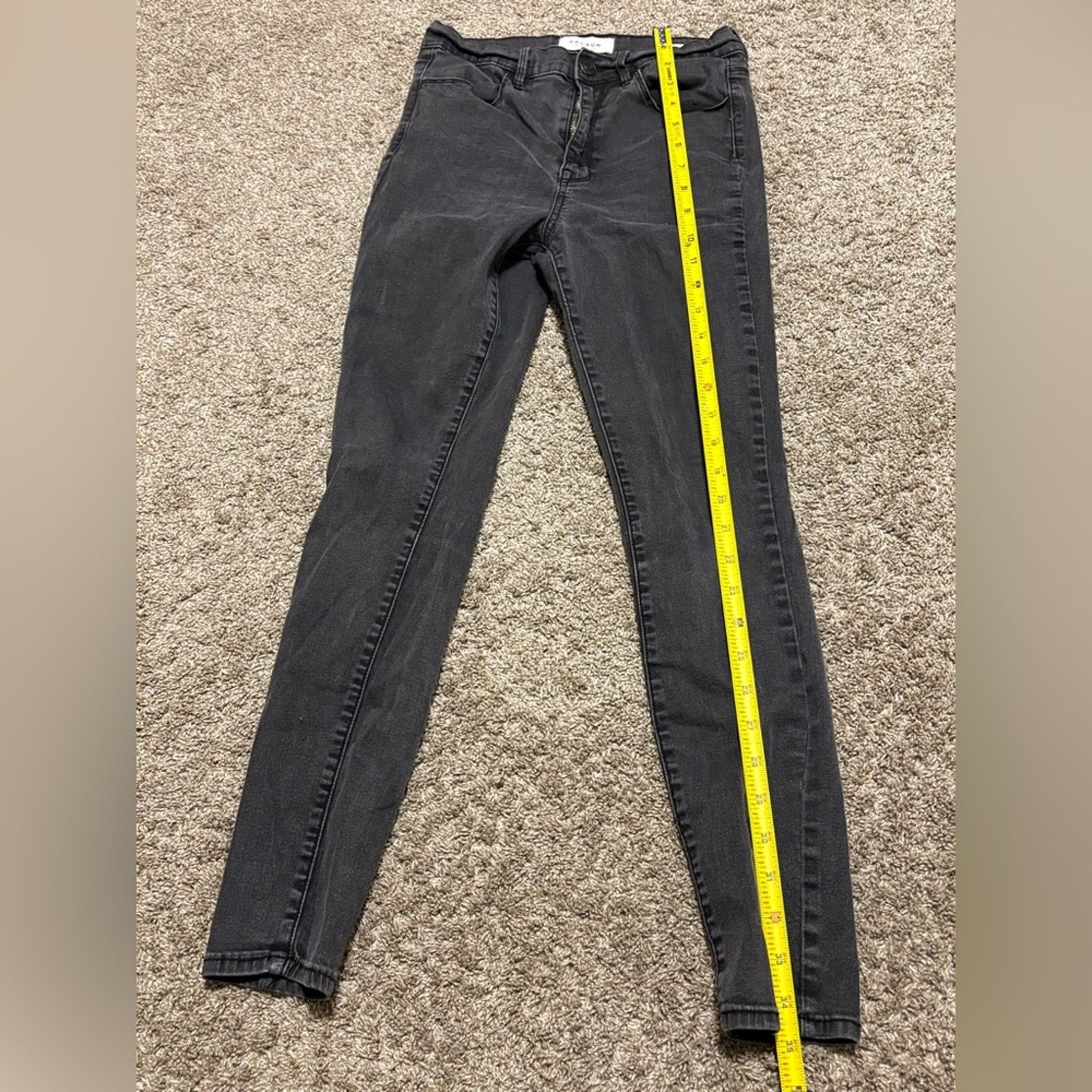 Pacsun (Pacsun) Black Super High Rise Stretchy Jeggings: Size 26 Size 26" / US 2 / IT 38 - 6 Thumbnail