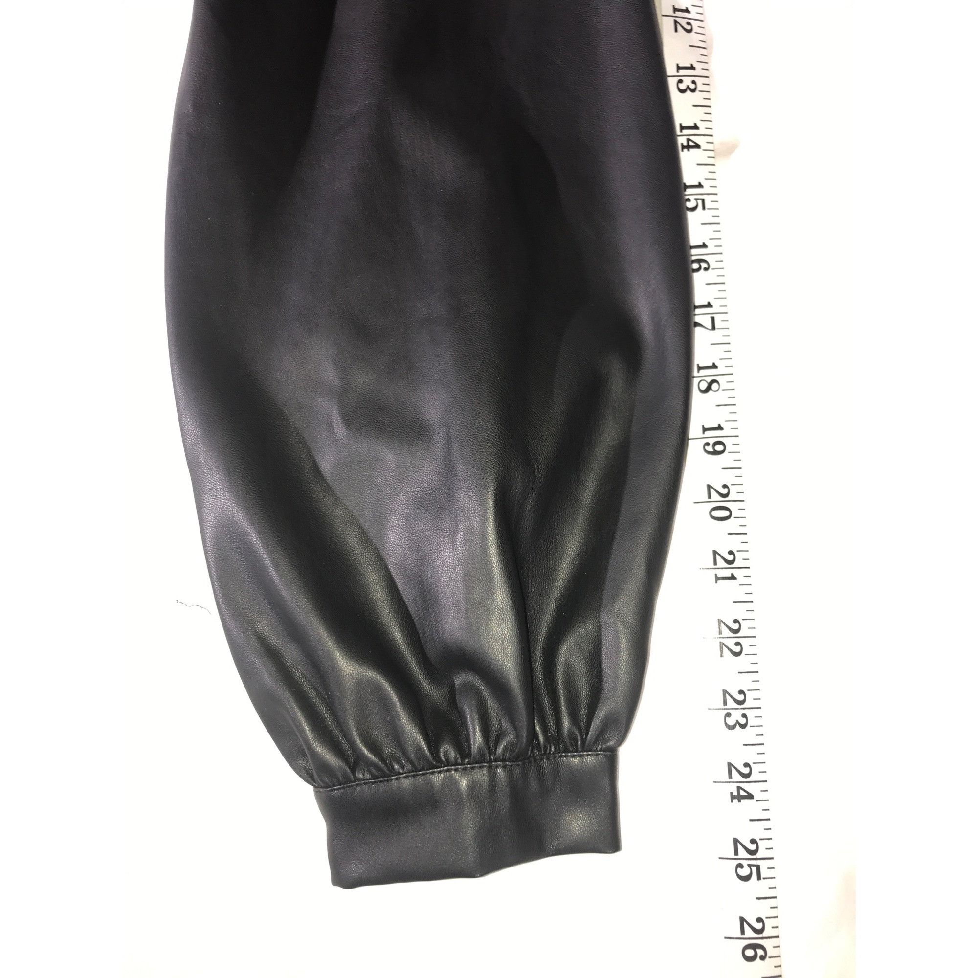 Other Eloquii Women's Black Plus Size Faux Leather Jumpsuit Size 40" / US 18 - 8 Thumbnail