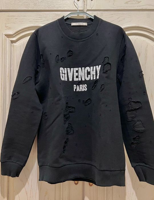 Givenchy hotsell ripped sweatshirt