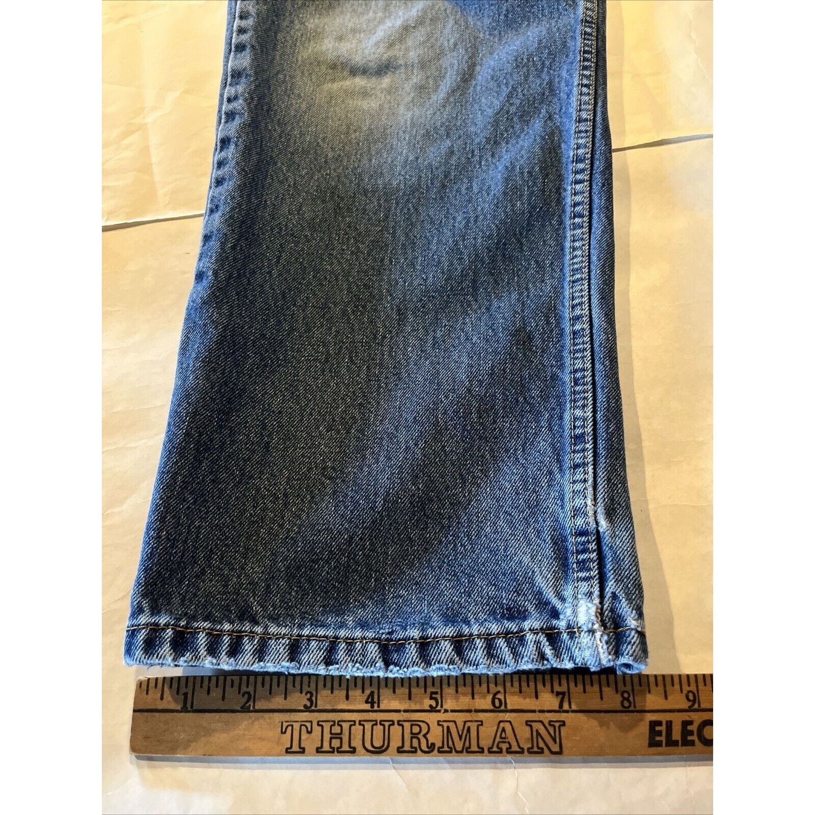 Levi's Levi’s 550 Mens 38x29 Relaxed Denim Jeans Blue Distressed Size US 38 / EU 54 - 4 Thumbnail