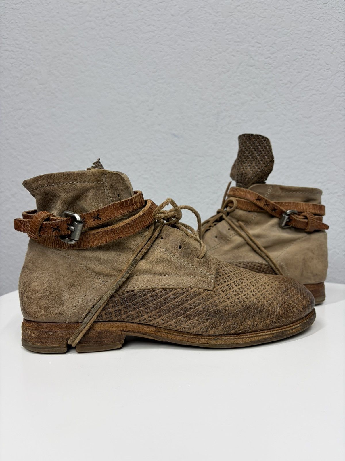 A.S.98 Vintage Y2K Black Leather Side Zip Boots Guidi Marsell Style Size US 9 / EU 42 - 3 Thumbnail