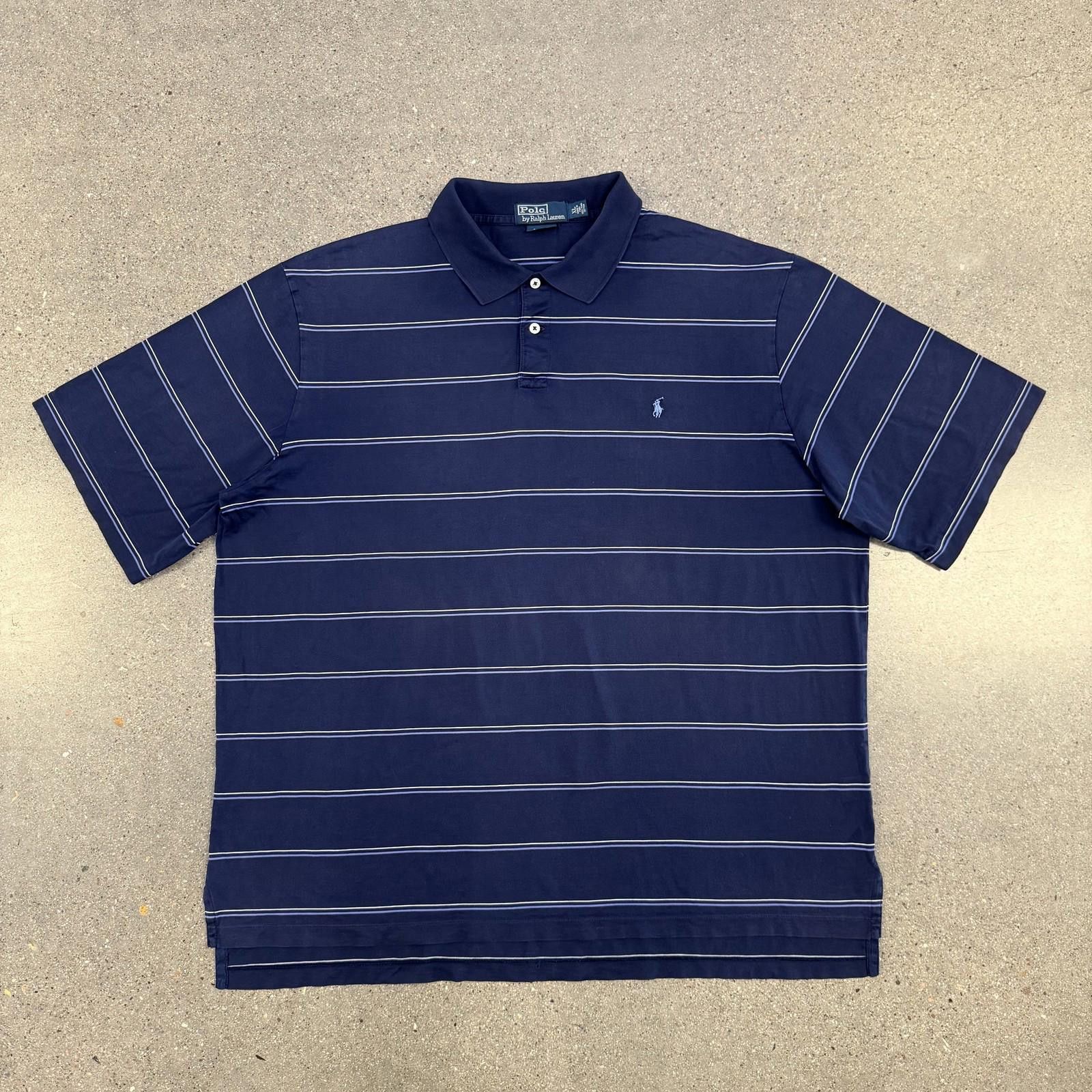Polo Ralph Lauren Polo Ralph Lauren Shirt Mens XL Blue Striped Golf Classic Size US XL / EU 56 / 4 - 1 Thumbnail