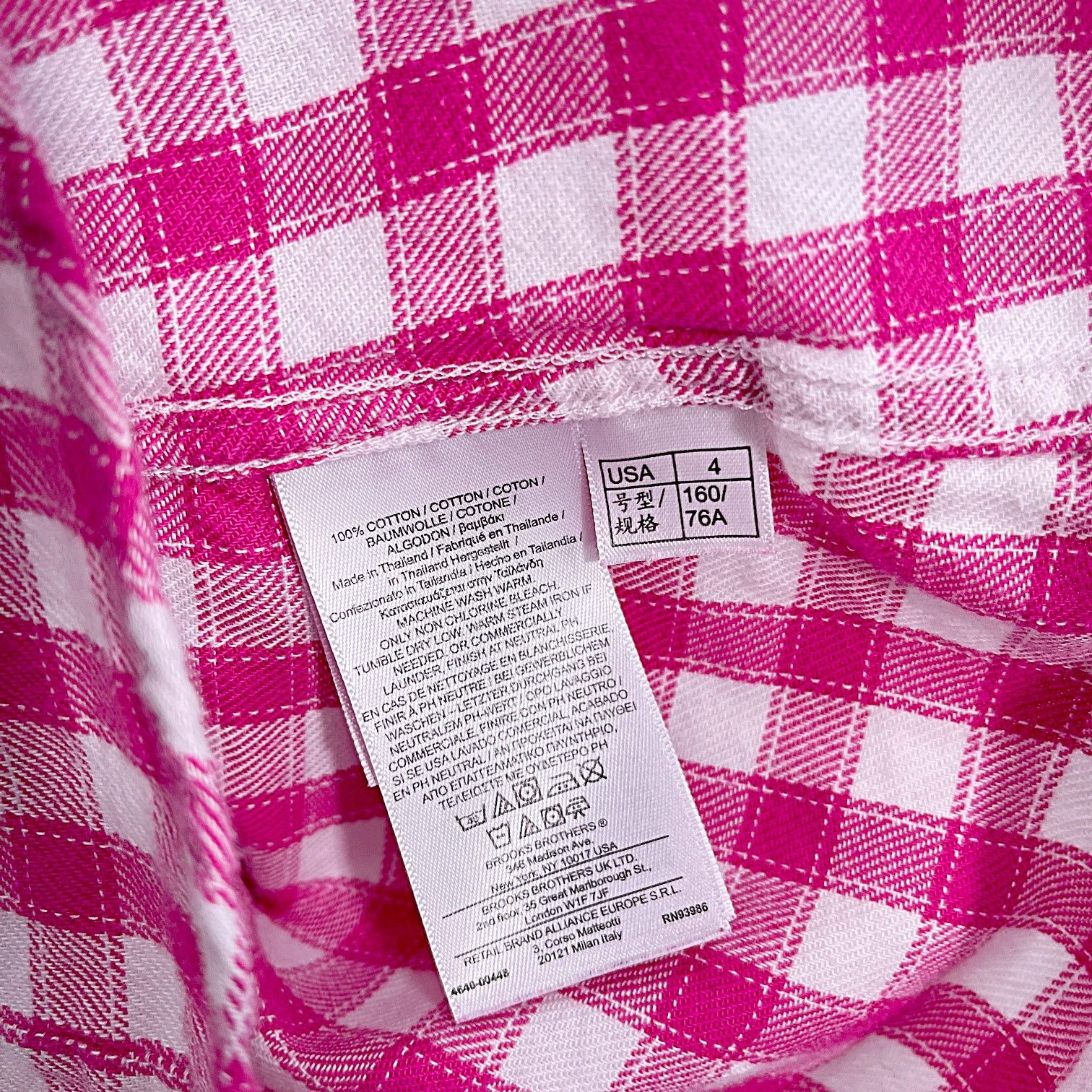 Brooks Brothers Brooks Brothers Flannel Gingham Career Shirt Pink Womens 4 Size S / US 4 / IT 40 - 6 Thumbnail