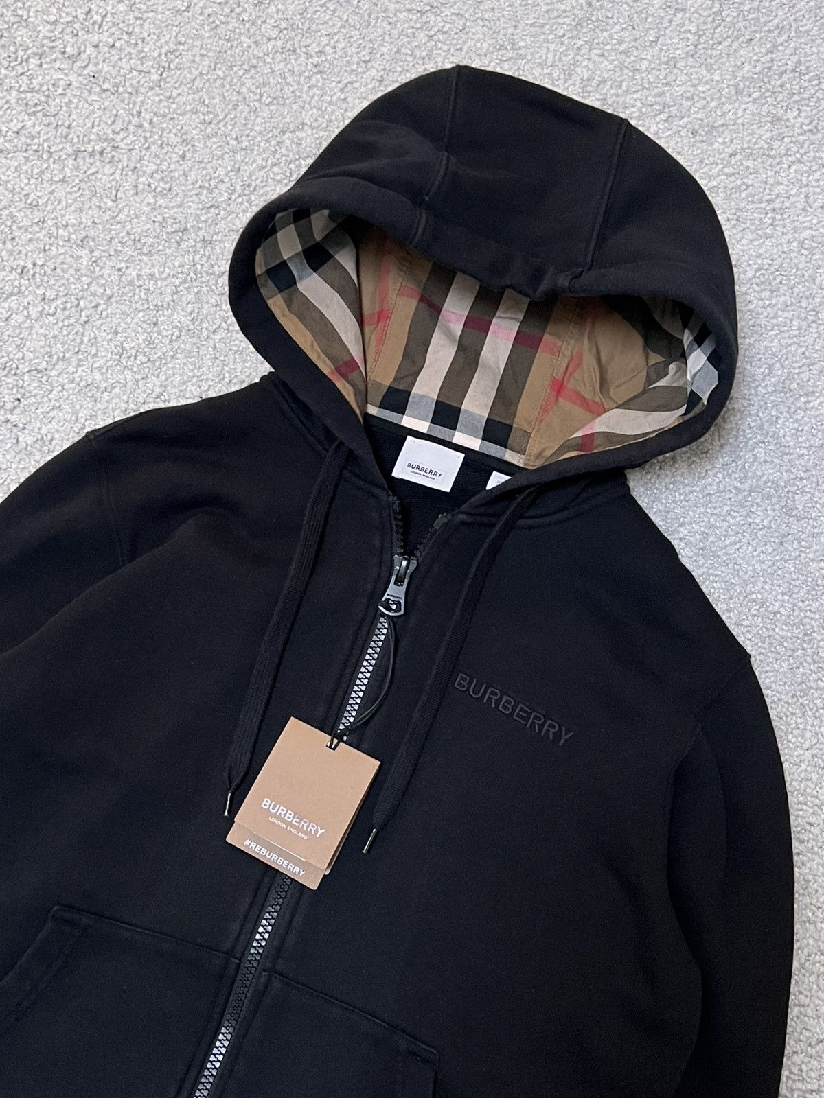 Burberry Burberry “Hove” Check Hood Embroidery Logo Zip Hoodie Size US M / EU 48-50 / 2 - 4 Thumbnail