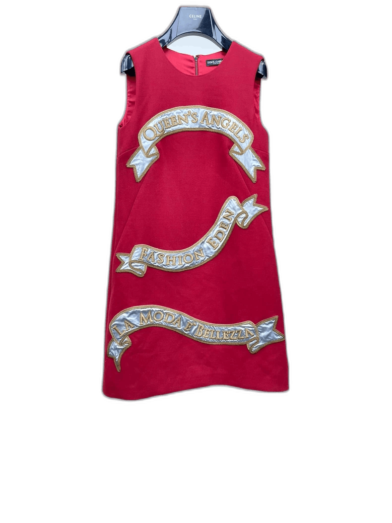 Dolce & Gabbana Dolce&Gabbana Embroidered Red Dress Size US 38 / EU 54 - 1 Thumbnail