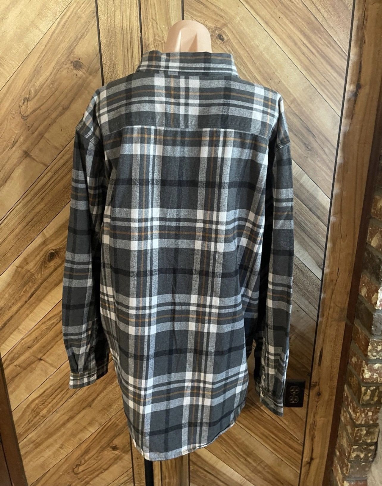 Carhartt Carhartt Men’s 2XL Gray Heavy Plaid Fleece Button Up Shirt Size US XXL / EU 58 / 5 - 5 Thumbnail