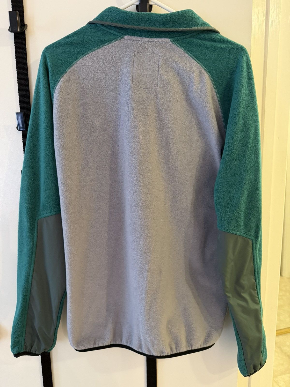 KAVU Kavu Teal & Light Gray Two-Tone Fleece Pullover Size US XS / EU 42 / 0 - 5 Thumbnail