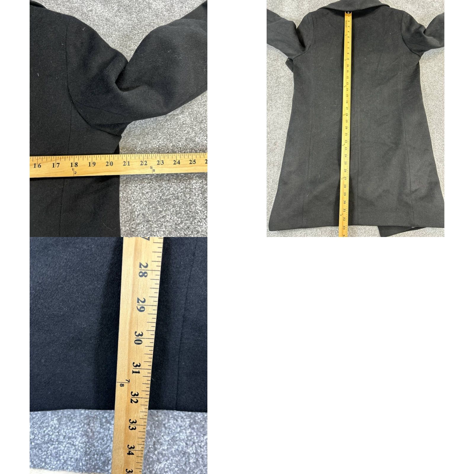Ralph Lauren Lauren Ralph Lauren Coat Womens 6 Black Wool Belted Overcoat Classic Style Size M / US 6-8 / IT 42-44 - 8 Thumbnail
