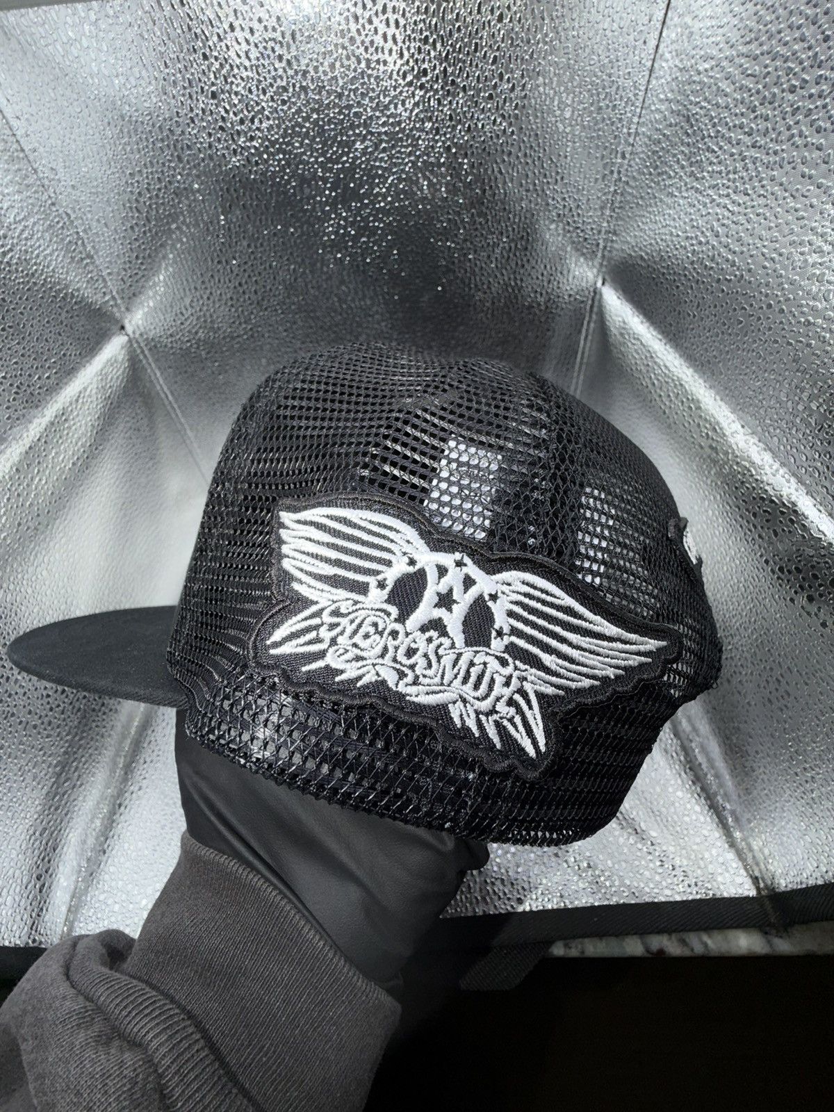 Chrome Hearts Chrome Hearts X Yungblood ‘Aerosmith’ Trucker Hat Size ONE SIZE - 4 Thumbnail