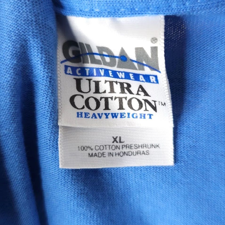 Gildan VINTAGE Gildan Golf T Shirt Mens XL Blue Y2K Stick Figure Short Sleeve Crew Neck Graphic Tee Size US XL / EU 56 / 4 - 6 Thumbnail