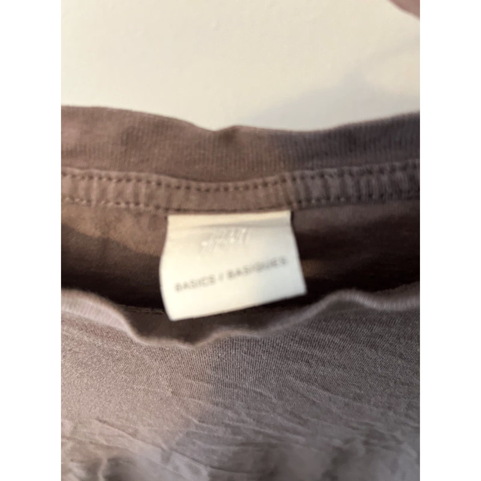 H&M H&M Top Women XS Brown Solid Cotton Blend Short Sleeve T-Shirt Size XS / US 0-2 / IT 36-38 - 4 Thumbnail