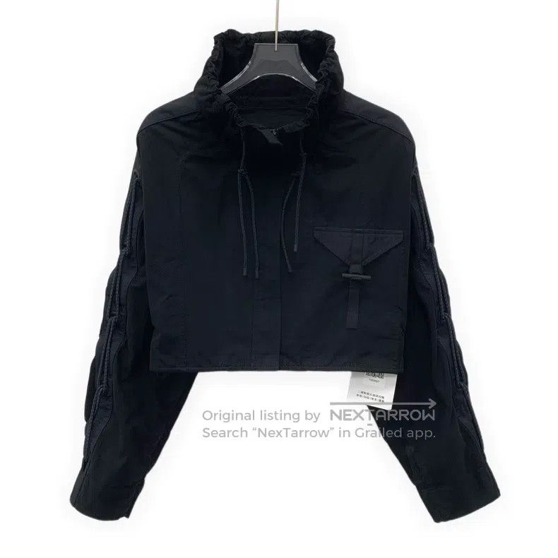 Hermes Hermes Black Cotton Drawstring Side Slit Long Sleeve Jacke Size XS / US 0-2 / IT 36-38 - 1 Thumbnail