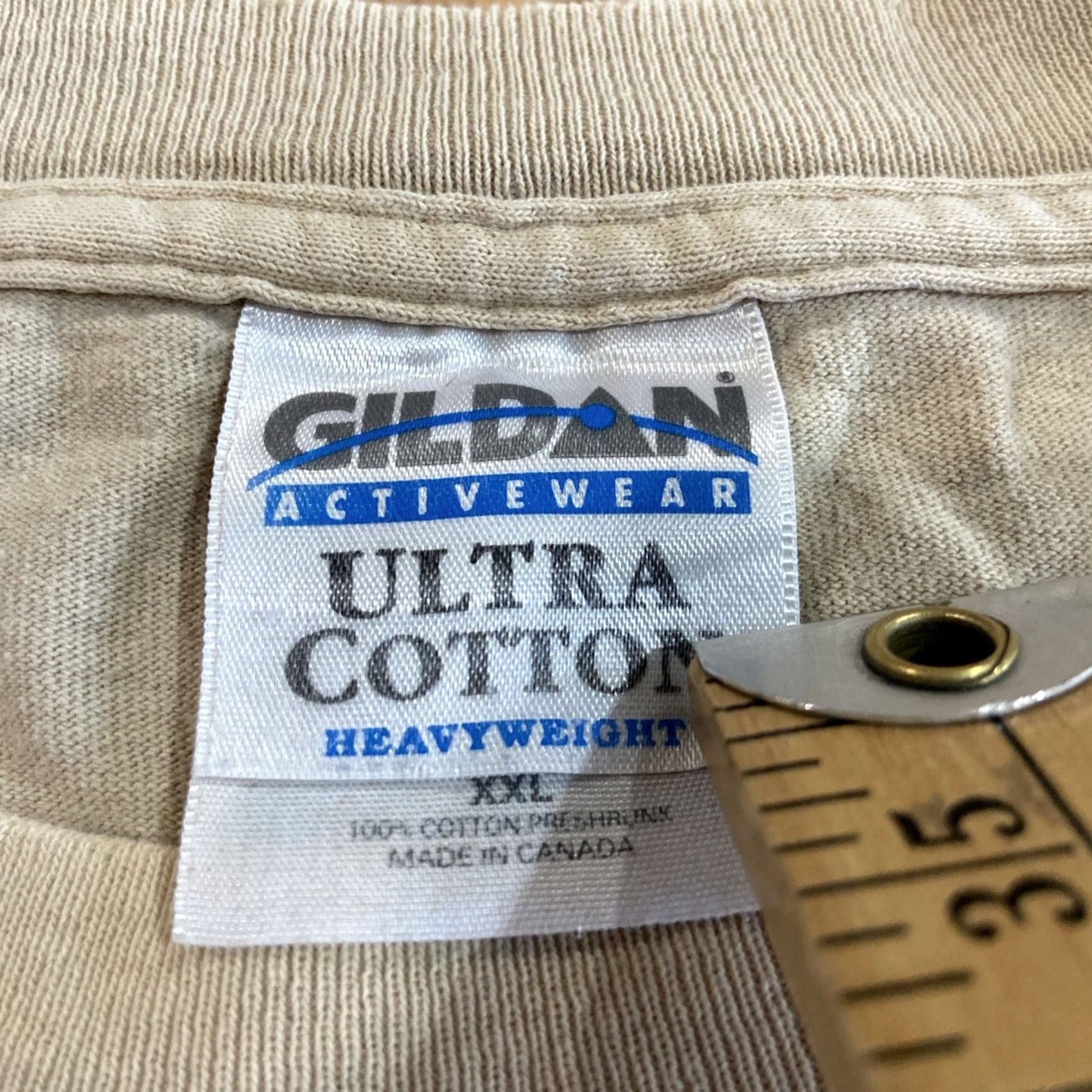 Gildan Gildan T-Shirt Dirt Bike 90s Y2K White? brown? (Original: Vintage Y2K Dirt Bike Leonardo Da VInchi Quote Graphic Skyward Jump 2XL) Size US XL / EU 56 / 4 - 5 Thumbnail