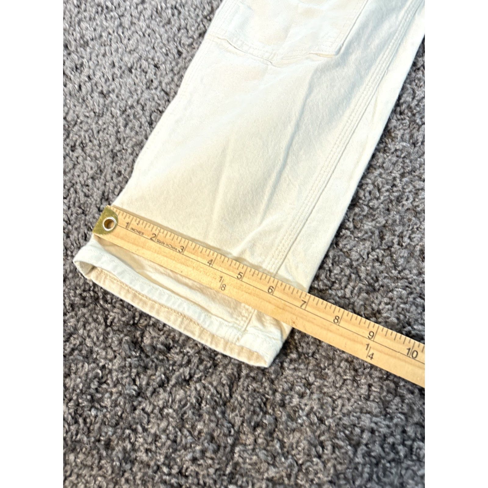 Vintage VINTAGE American eagle Carpenter Pants White 29x29 Workwear Mens 29 Tan Canvas Loose Flex Double Knee Relaxed Modern? Size US 29 - 3 Thumbnail