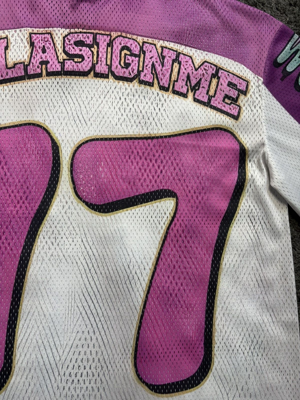 Japanese Brand Vintage dollasignme pills pink white football jersey Size US L / EU 52-54 / 3 - 19 Thumbnail