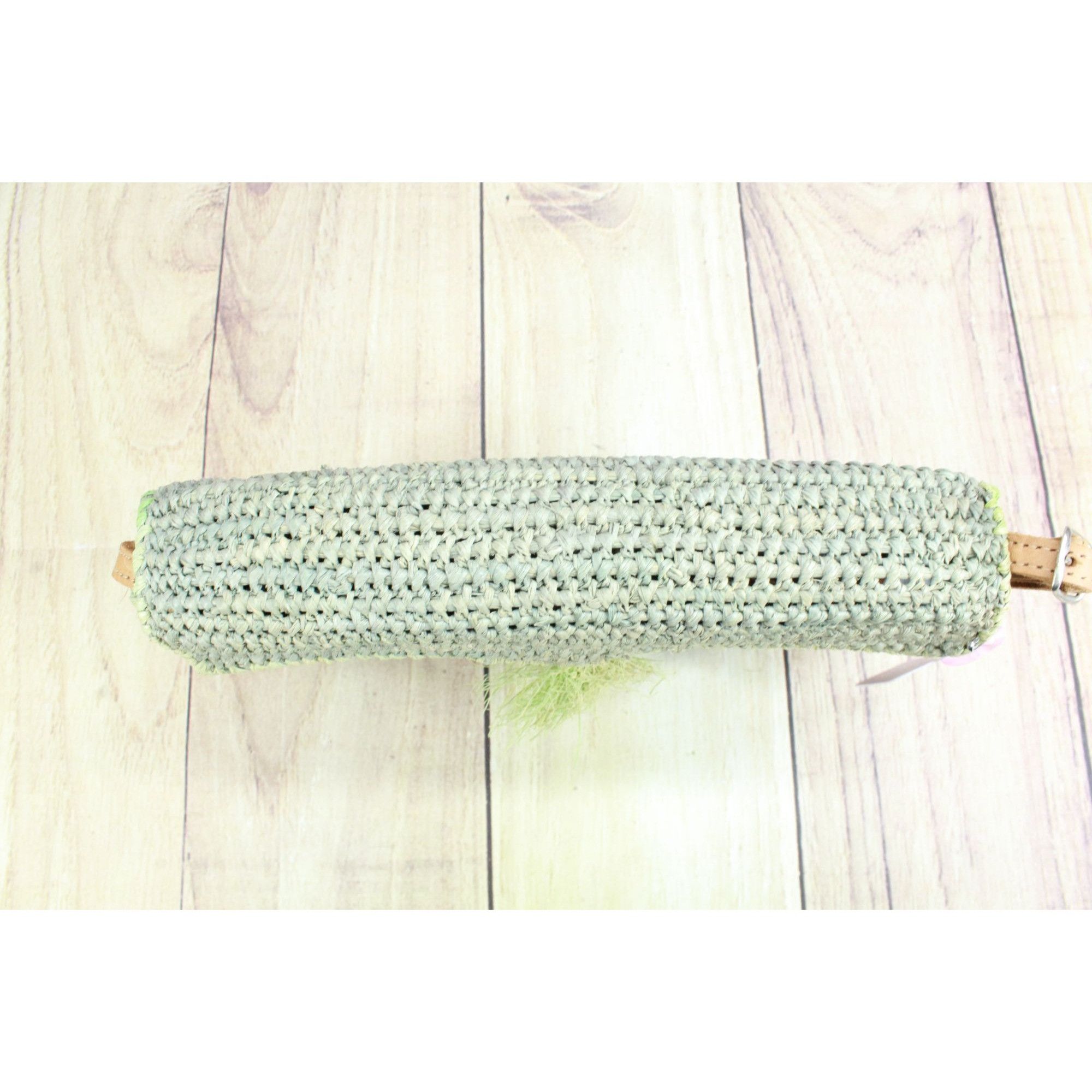Other Laurence Heller Women's Raffia Crochet Crossbody Bag Green Size ONE SIZE - 4 Thumbnail