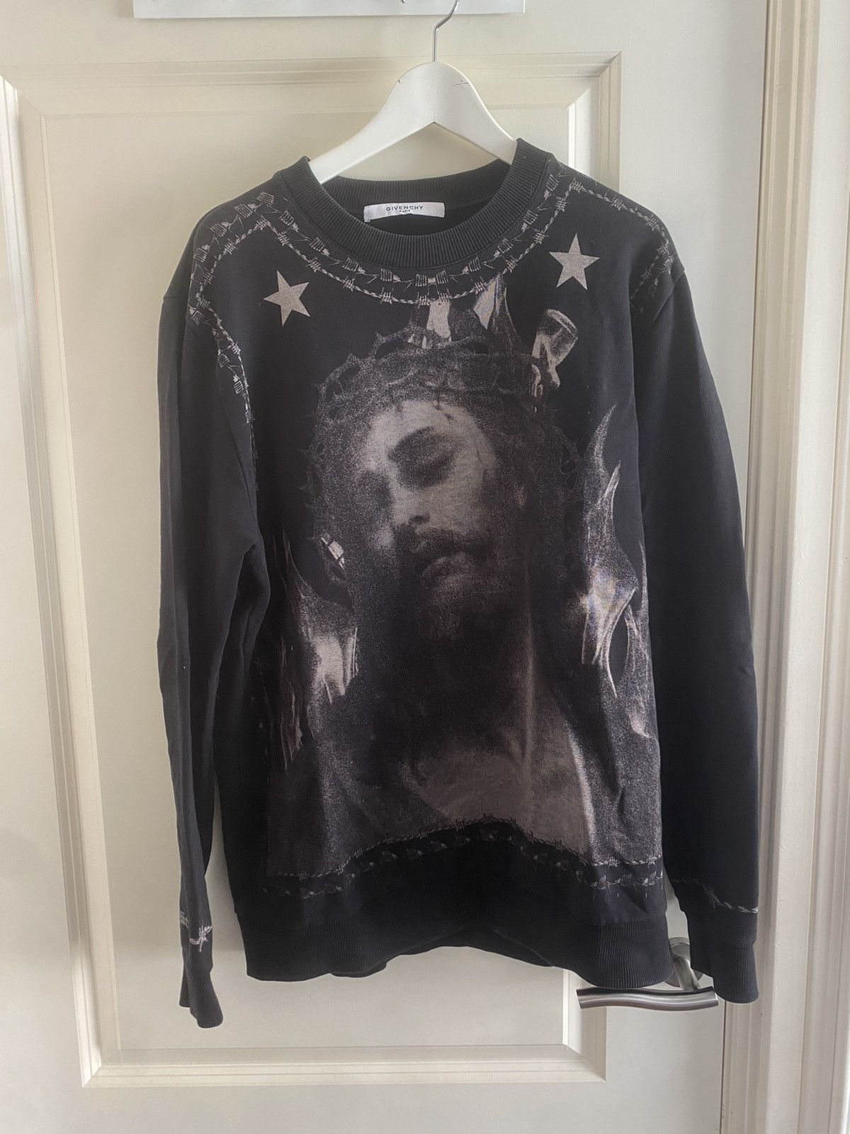 Givenchy jesus full print sweater Grailed