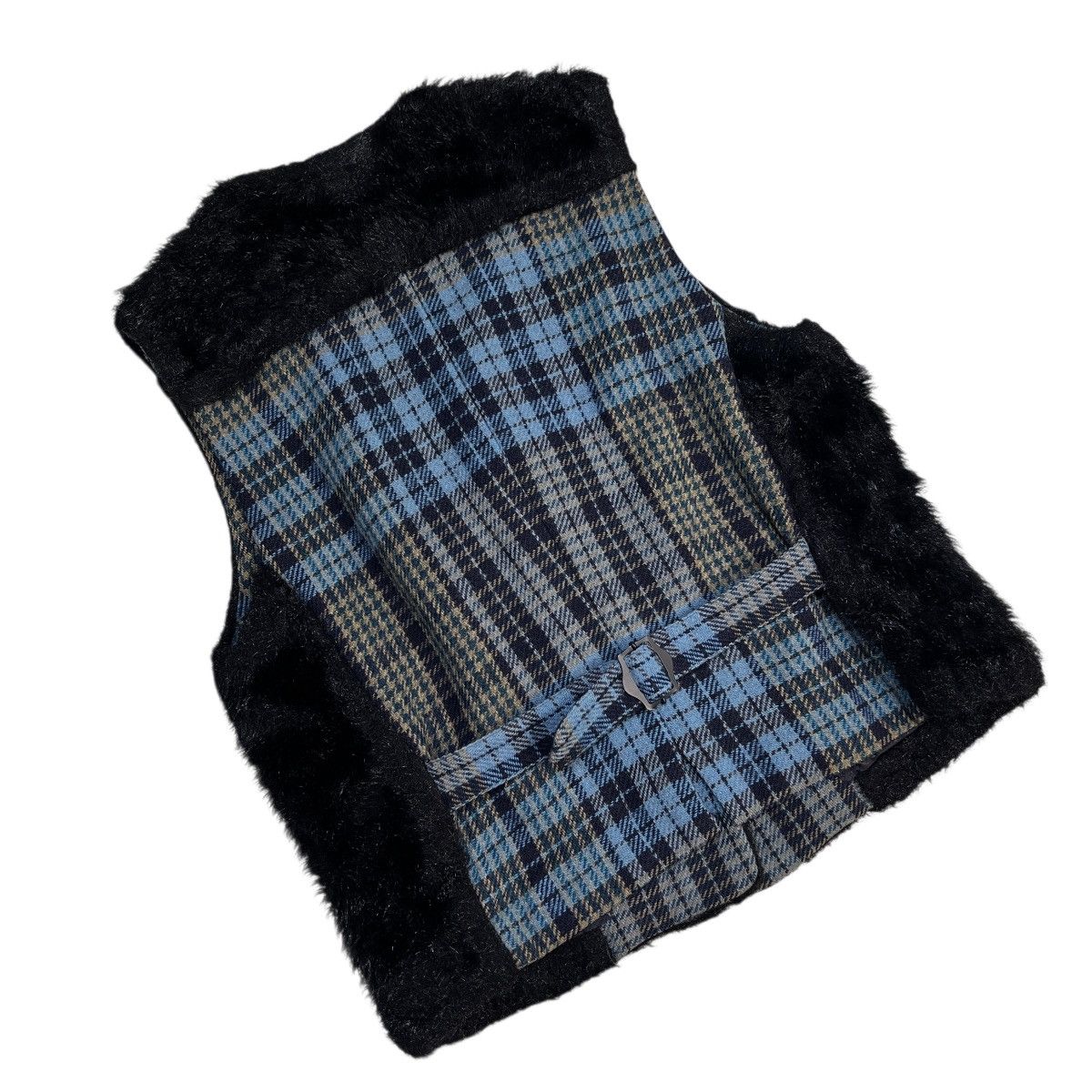 Issey Miyake Issey Miyake Tsumori Chisato Design Faux fur Check vest Size US M / EU 48-50 / 2 - 4 Thumbnail