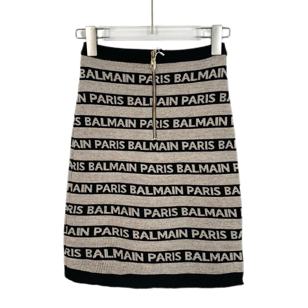 Balmain Balmain Color-block Logo Striped Knit Skirt K26WX Size 24" / US 00 / IT 34 - 2 Thumbnail
