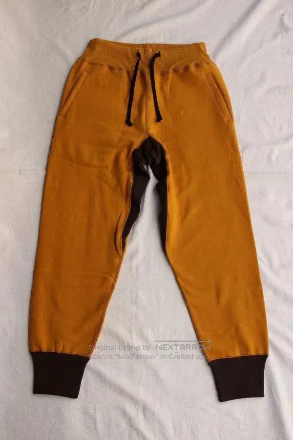 Freewheelers stylish yellow and brown sweatpants. Size US 38 / EU 54 - 1 Thumbnail