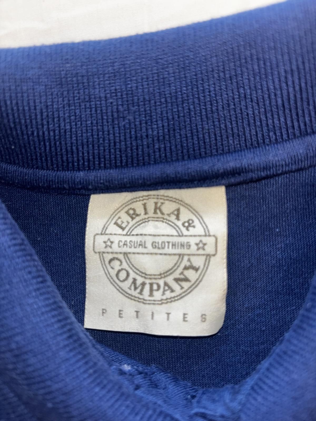 Designer Classic Erika & Company Golf Shirt - Navy Blue Size M / US 6-8 / IT 42-44 - 3 Thumbnail