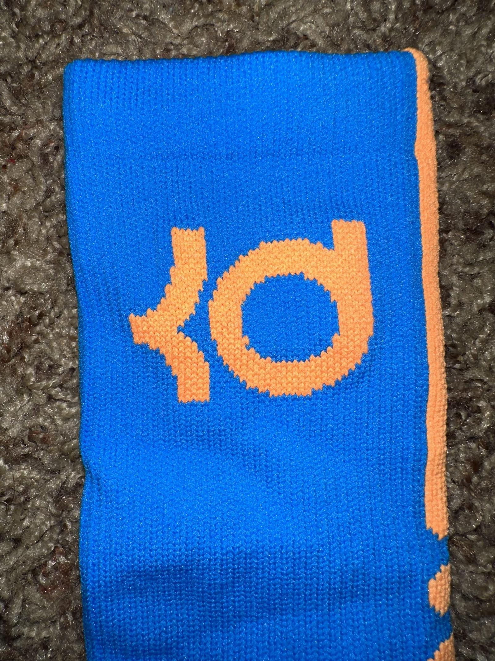 Nike Nike HYPER ELITE KD Basketball Socks Blue/Orange SX4814 Size ONE SIZE - 3 Thumbnail