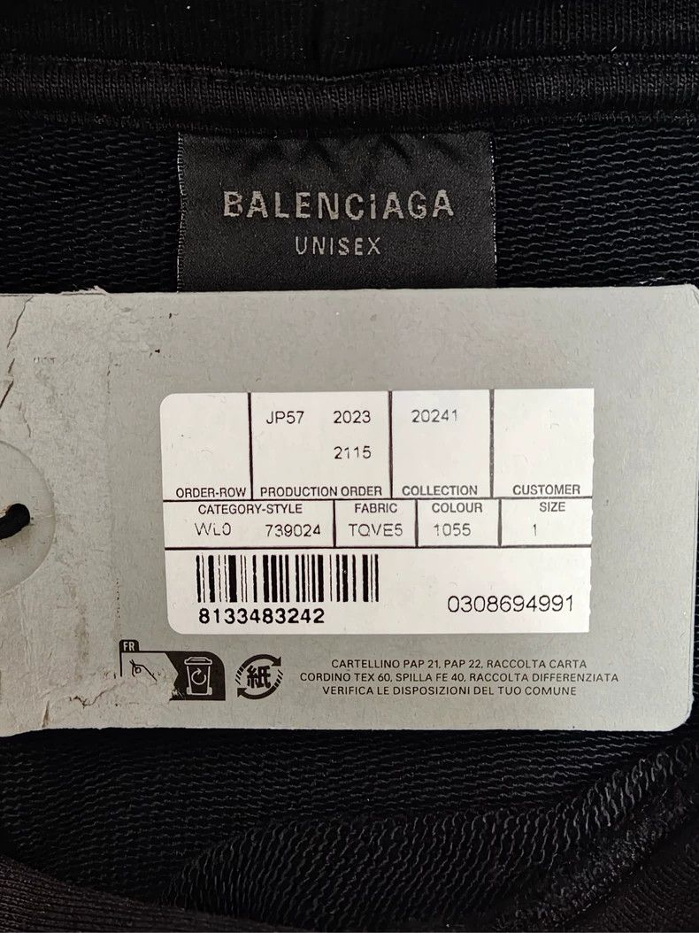 Balenciaga Balenciaga 24 SS CD disc destroyed to make old hoodie 2503- Size US S / EU 44-46 / 1 - 4 Thumbnail