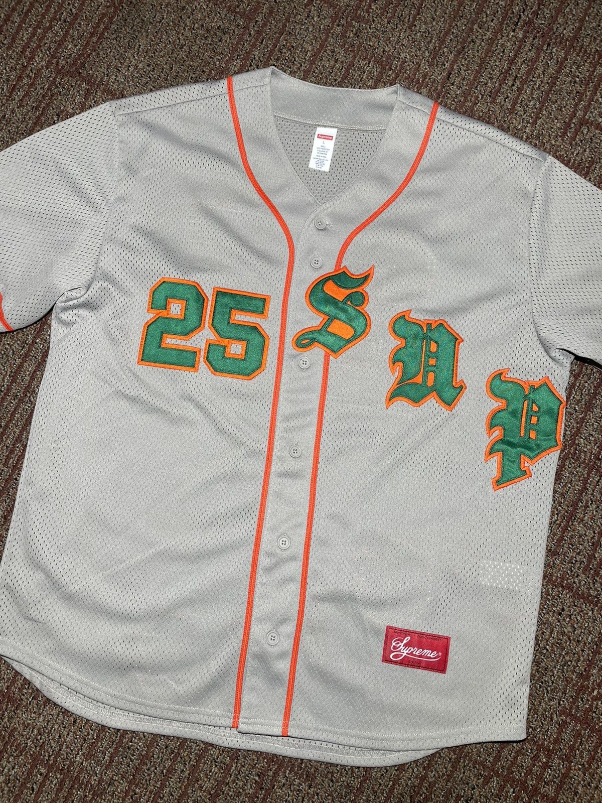 MLB × Supreme Supreme Old English Script Baseball Jersey | Grailed