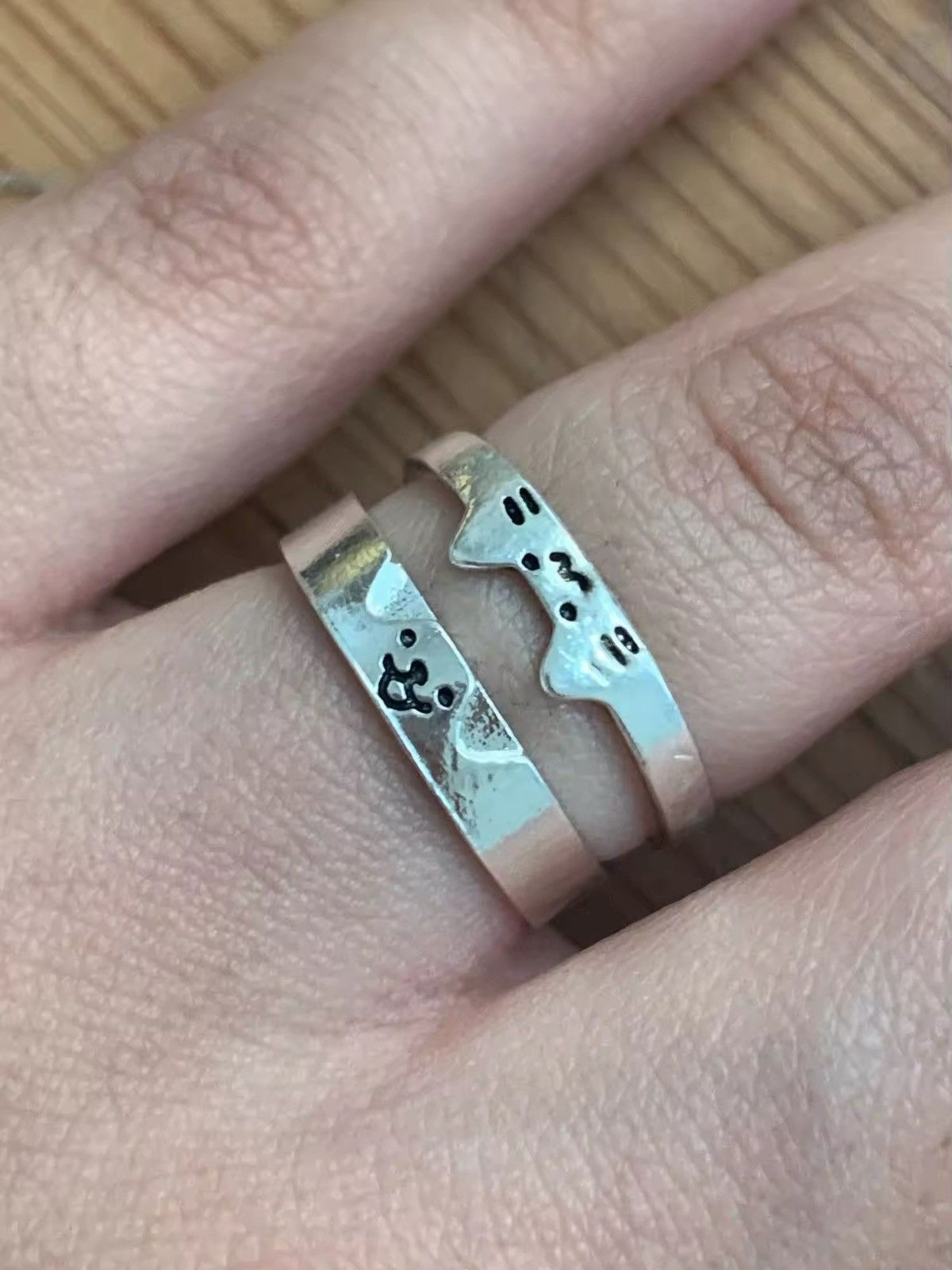 Other 2pcs Cute Cat Dog Animal Couple Ring Size ONE SIZE - 4 Thumbnail