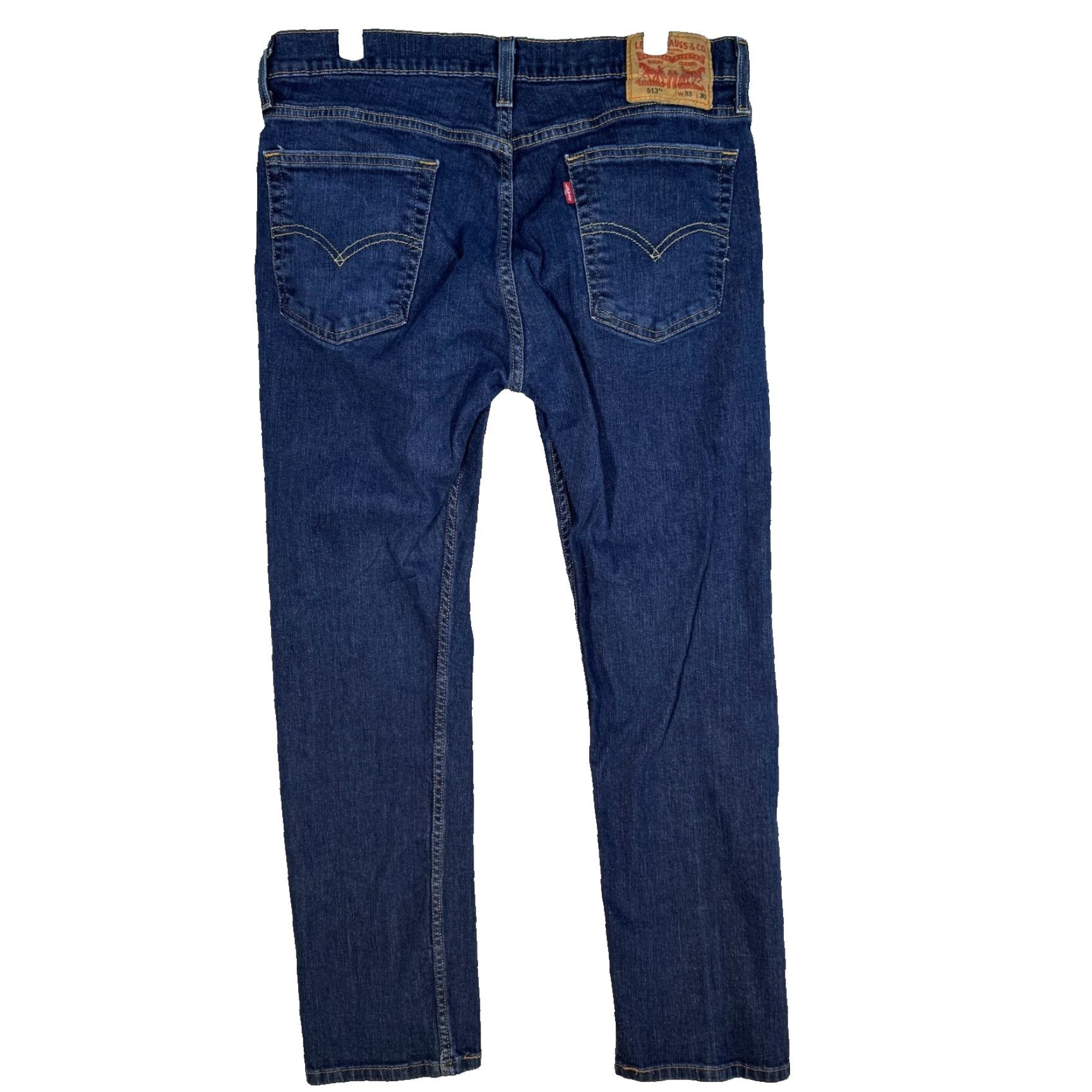 Levi's Levi's 513 Jeans 33 X 30 Blue Denim Mid-Rise Slim Straight Leg Men's Regular Jeans Size US 33 - 2 Thumbnail