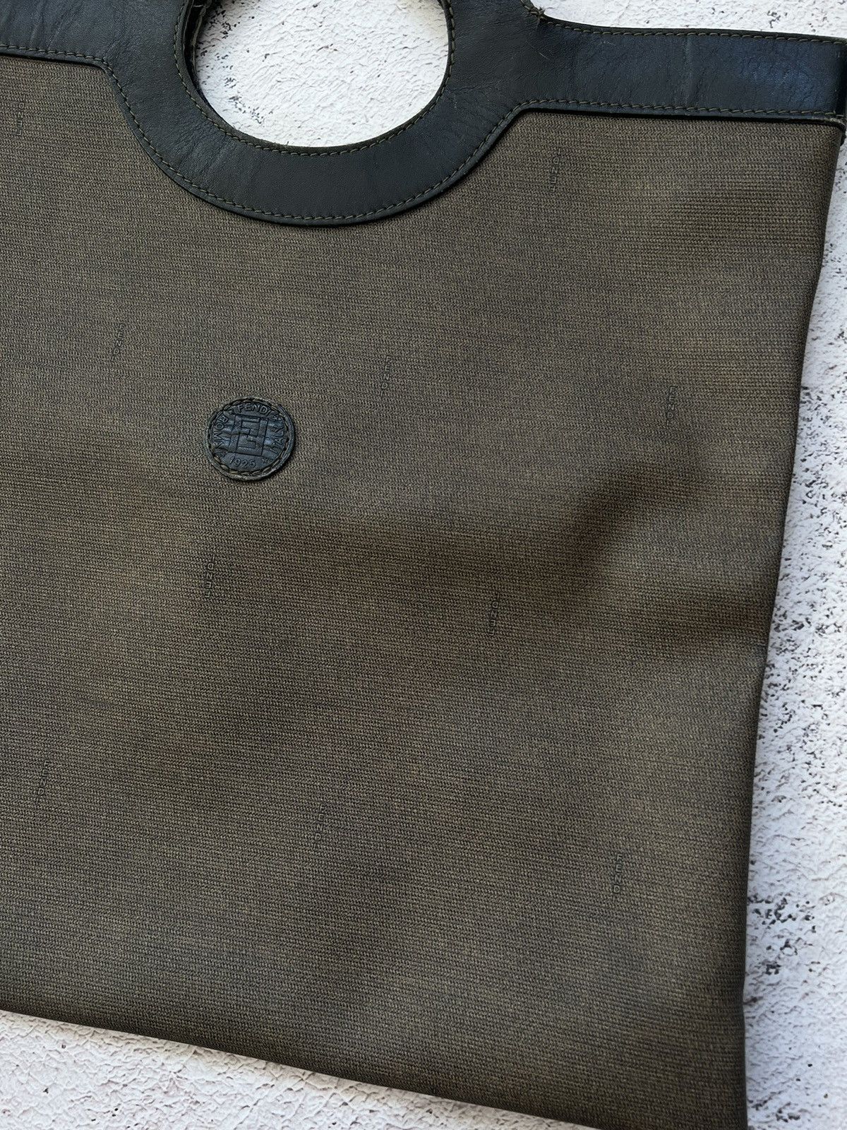 Fendi × Vintage Vintage Fendi Porthole Handle Logo Shopping Tote Size ONE SIZE - 4 Thumbnail