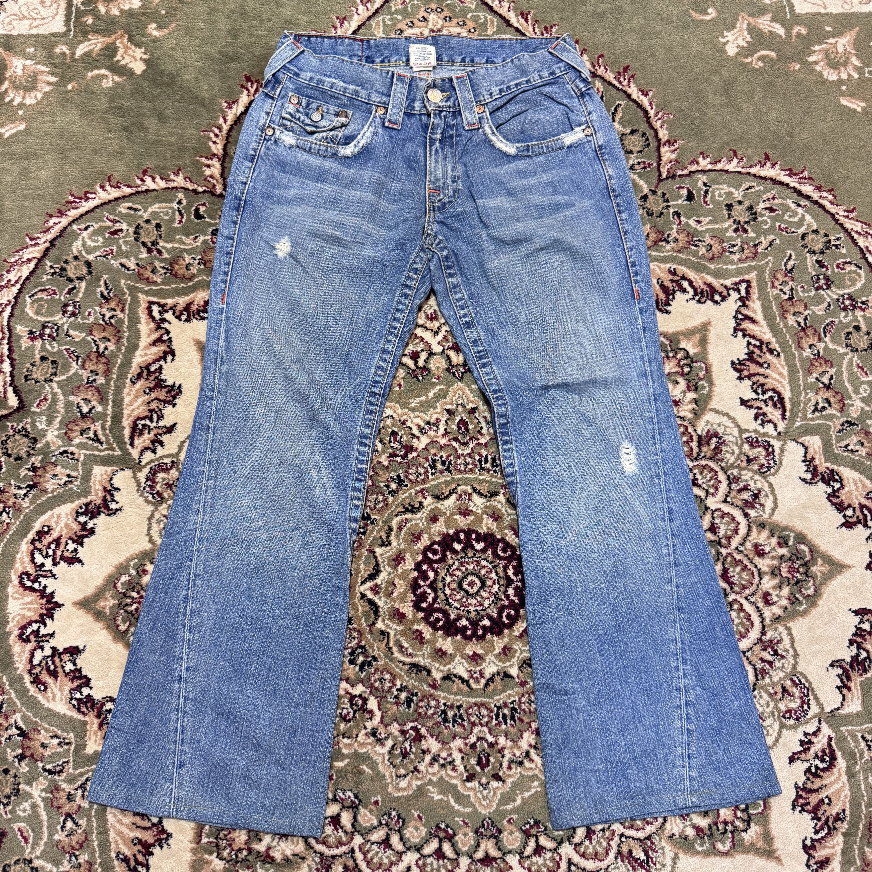 True Religion Vintage Y2K Flare True Religion Joey Distressed Jeans Mens Size US 31 - 1 Thumbnail