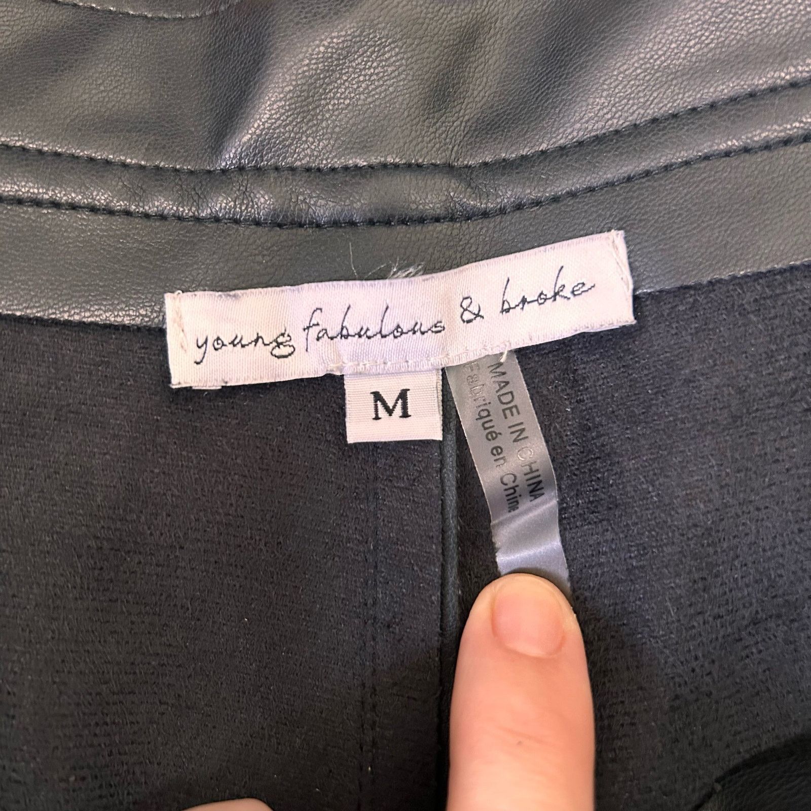 Young Fabulous & Broke Young Fabulous & Broke Priscilla Vegan Leather Joggers Size 29" - 5 Thumbnail