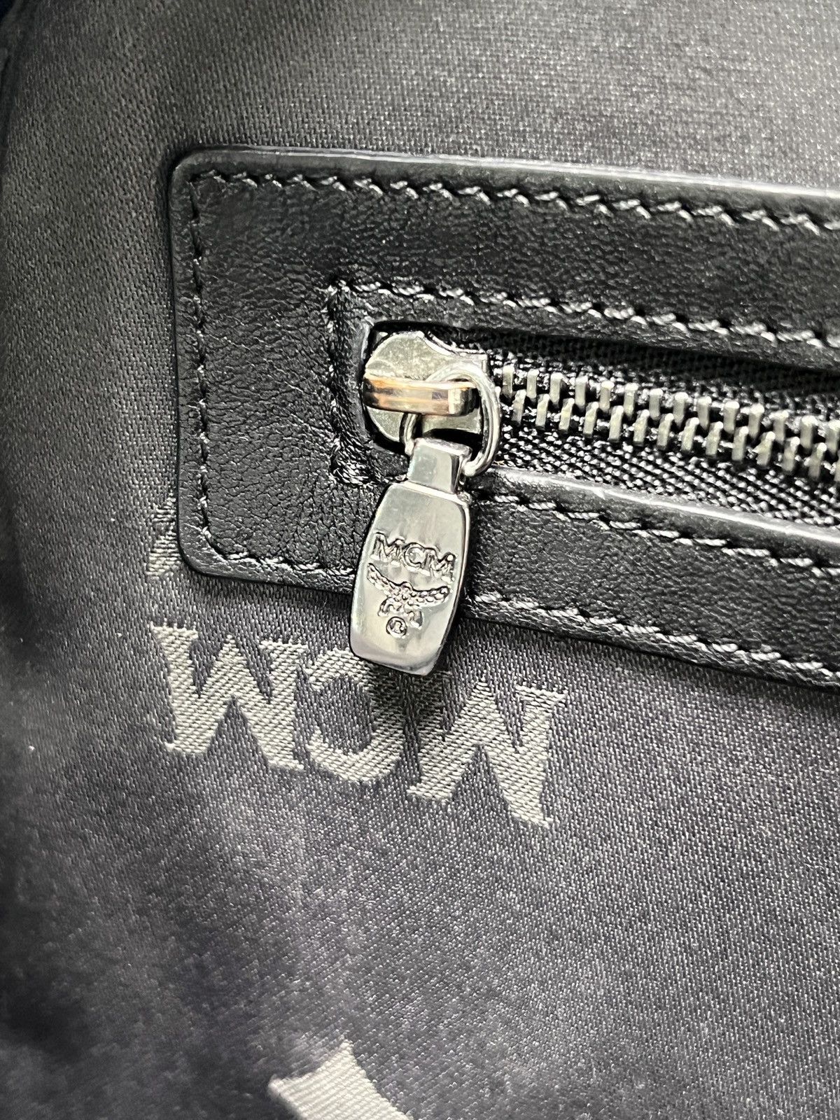 MCM MCM Dusty Blue Monogram Studded Backpack Size ONE SIZE - 23 Thumbnail