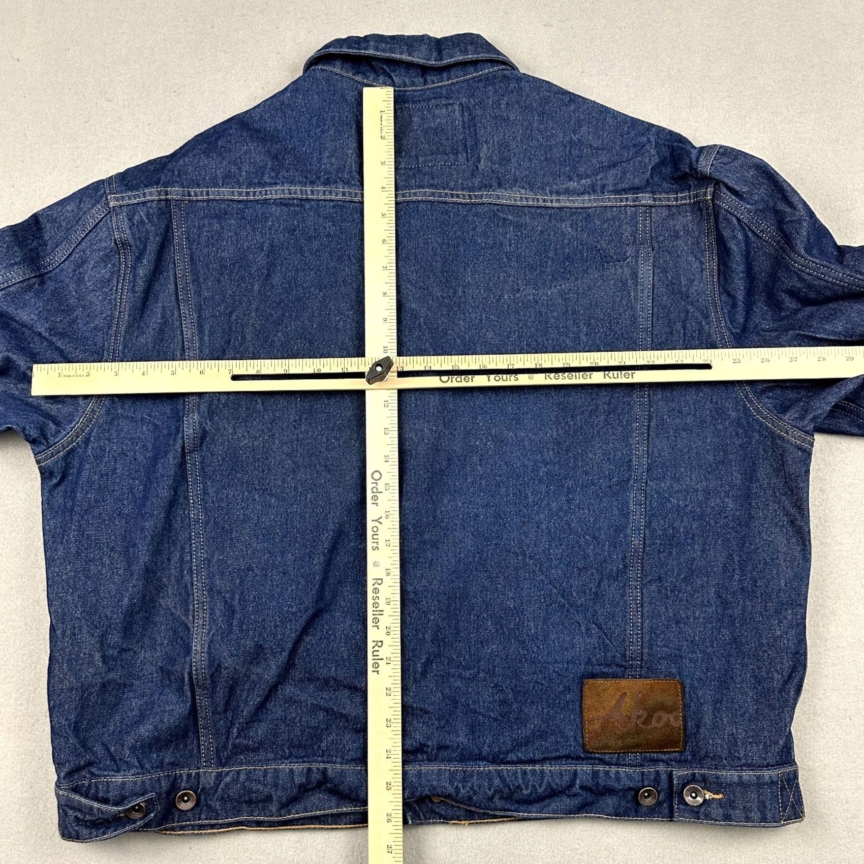 Vintage AKOO Jacket Men 4XL Blue Solid Denim Button Up Pockets Heavy Trucker XXXXL Size US XXL / EU 58 / 5 - 6 Thumbnail