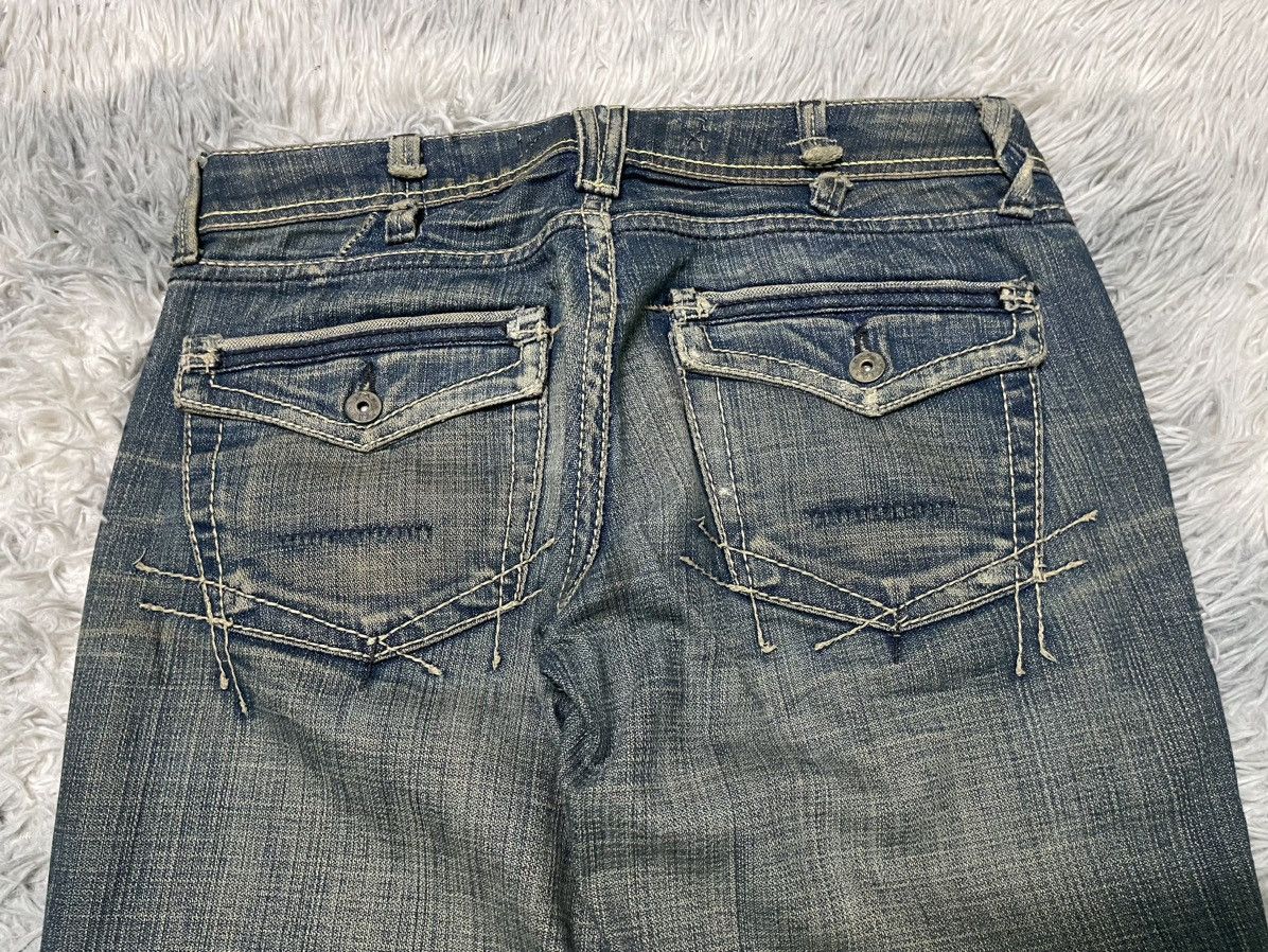 20471120 90s YANUK FLARE JEANS DISTRESSED DESIGN Size US 30 / EU 46 - 16 Thumbnail