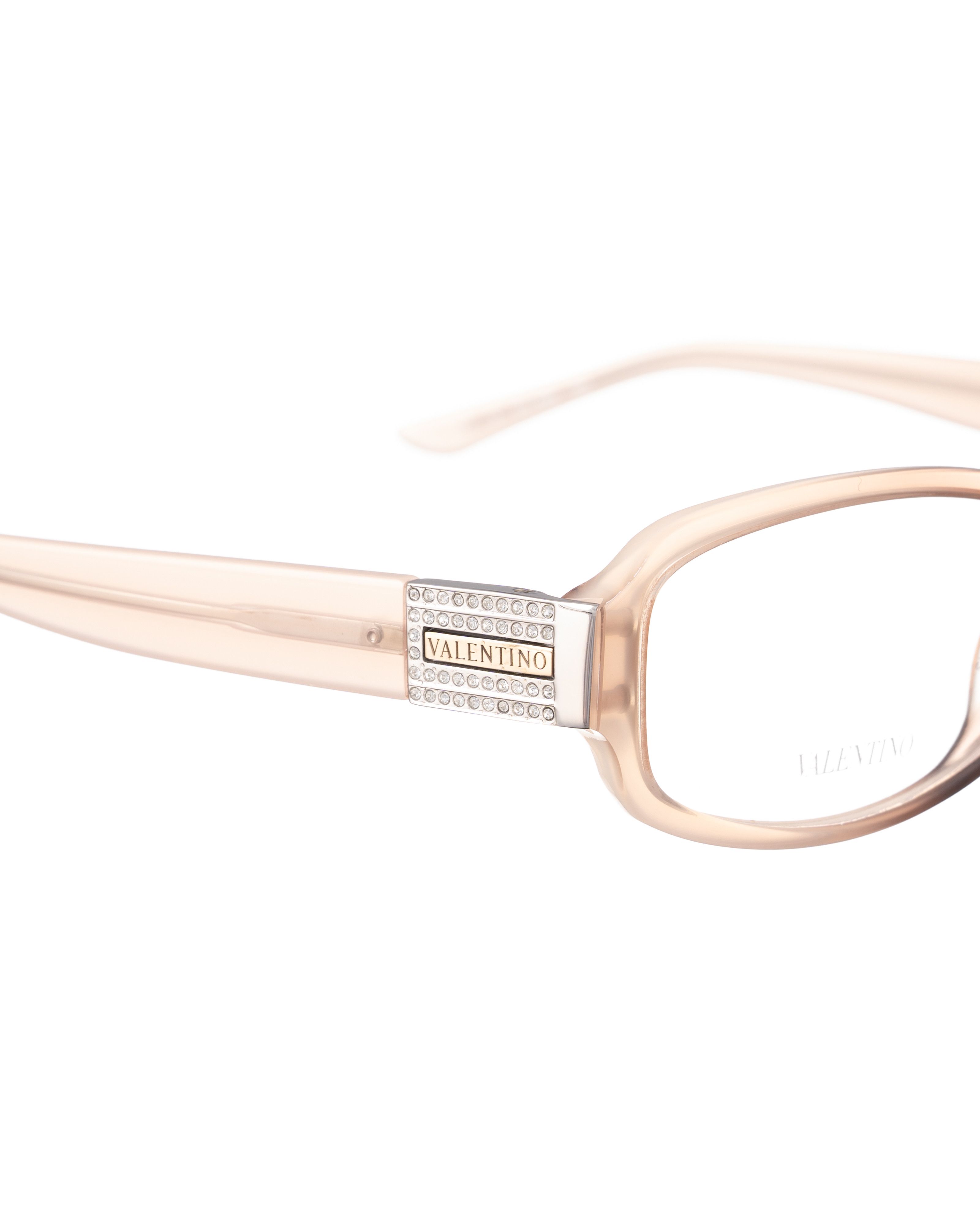 Valentino Valentino 00s PinkBeige Transparent Plastic Glasses & Gems Size ONE SIZE - 1 Thumbnail