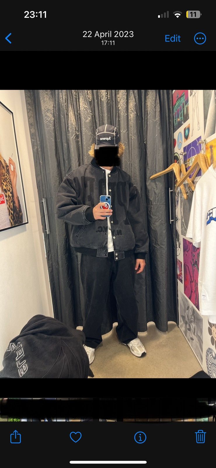 Supreme Supreme Washed Knockout Denim Varsity Jacket/Bomber Size US XL / EU 56 / 4 - 11 Thumbnail