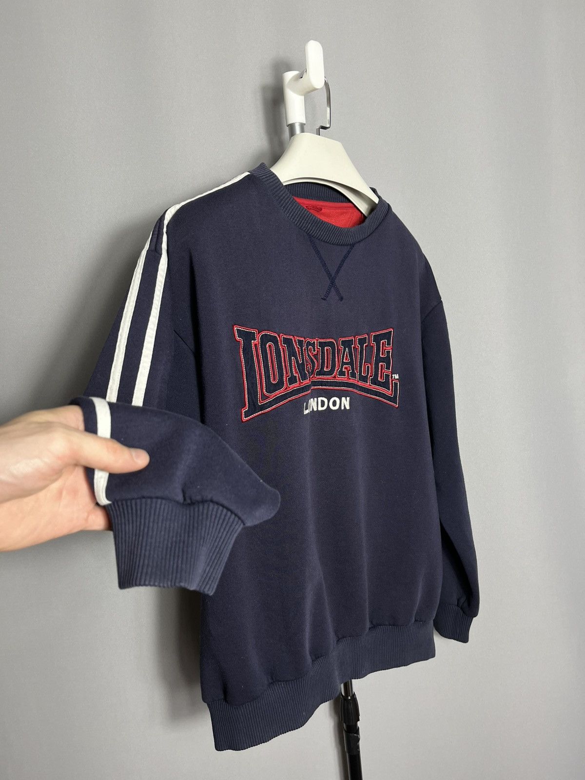 Lonsdale Lonsdale London vintage mens sweatshirt sportswear Size US XL / EU 56 / 4 - 2 Thumbnail
