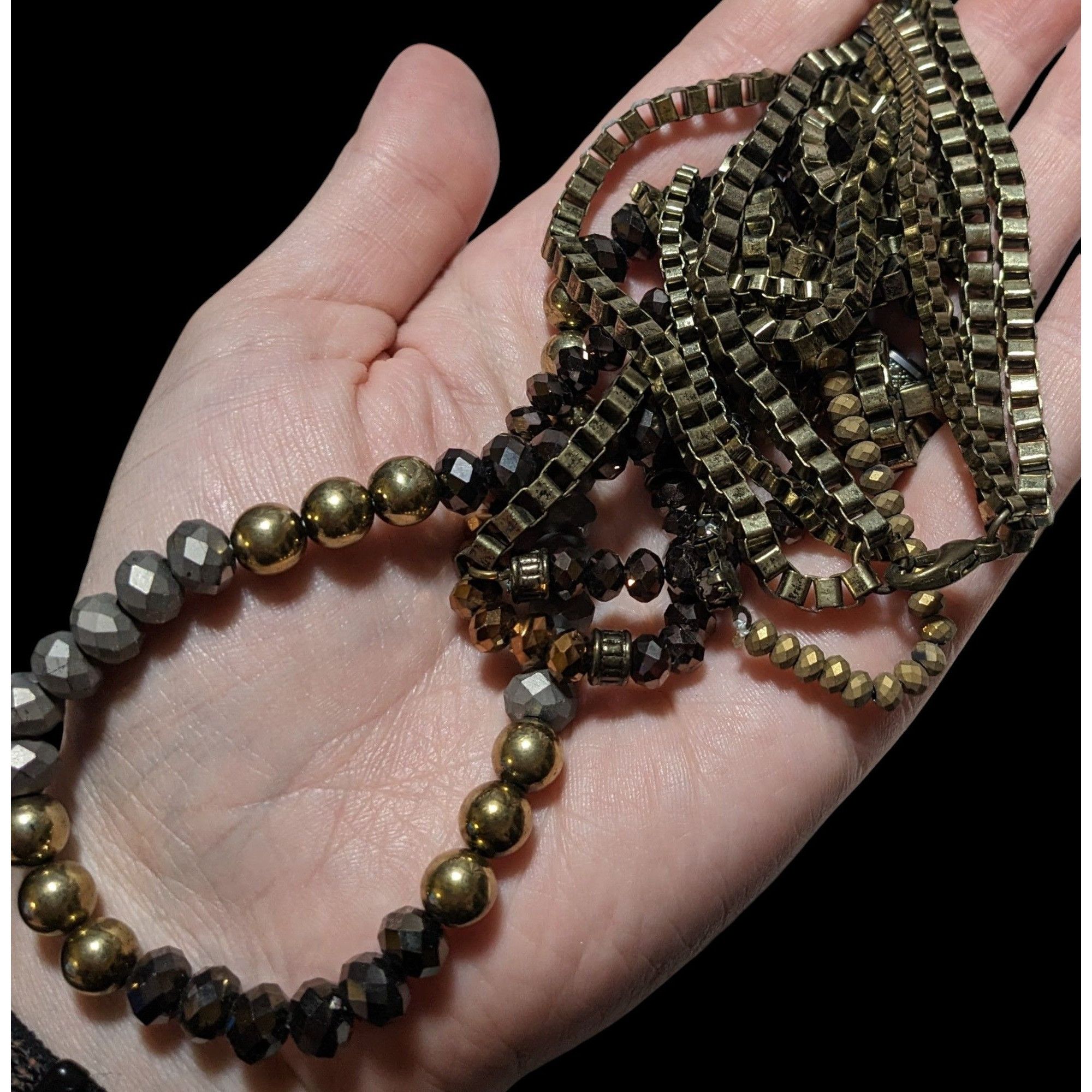 Other Multilayer Glam Box Link Beaded Statement Necklace Size ONE SIZE - 4 Thumbnail