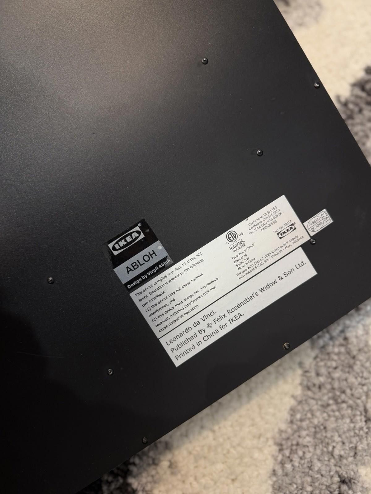 IKEA x Off-White Virgil Abloh 'Mona Lisa' Backlit Authentic