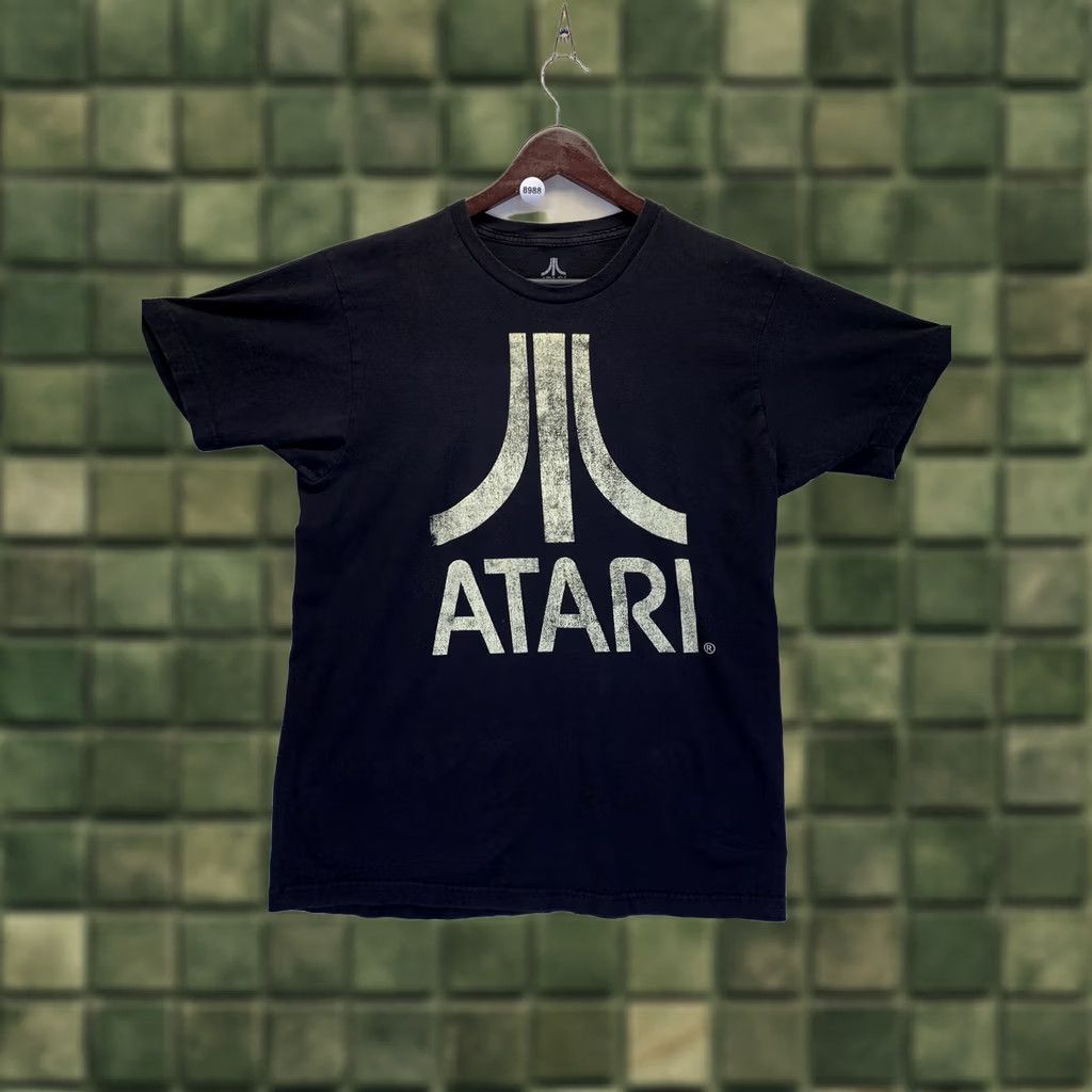 Vintage Atari Distressed Graphic T Shirt Unisex Adults Large-8988 Black Cotton Crew Neck Short Sleeve Retro 80s Graphics, Atari Brand, Men Women Boys Girls Size L / US 10 / IT 46 - 1 Thumbnail